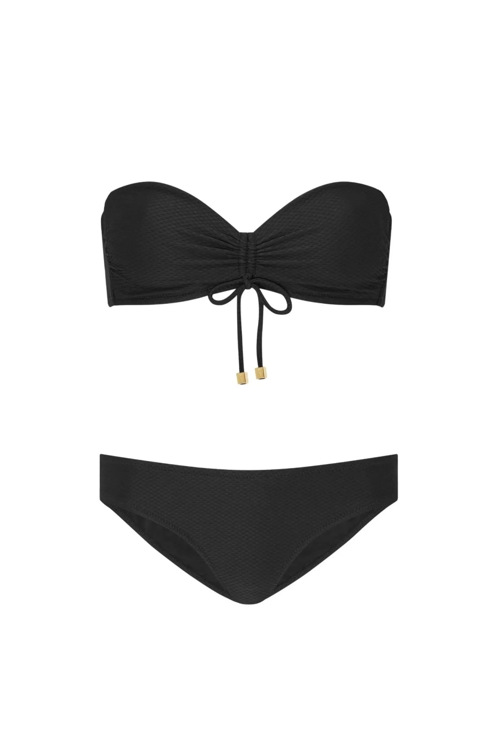 Black Ruched Bandeau Bikini^Heidi Klein Cheap