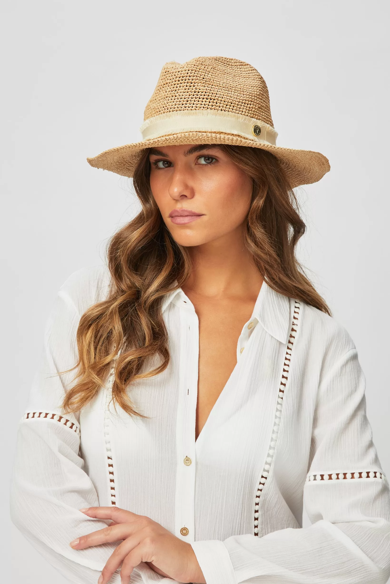 Cape Elizabeth Raffia Fedora Hat^Heidi Klein Discount