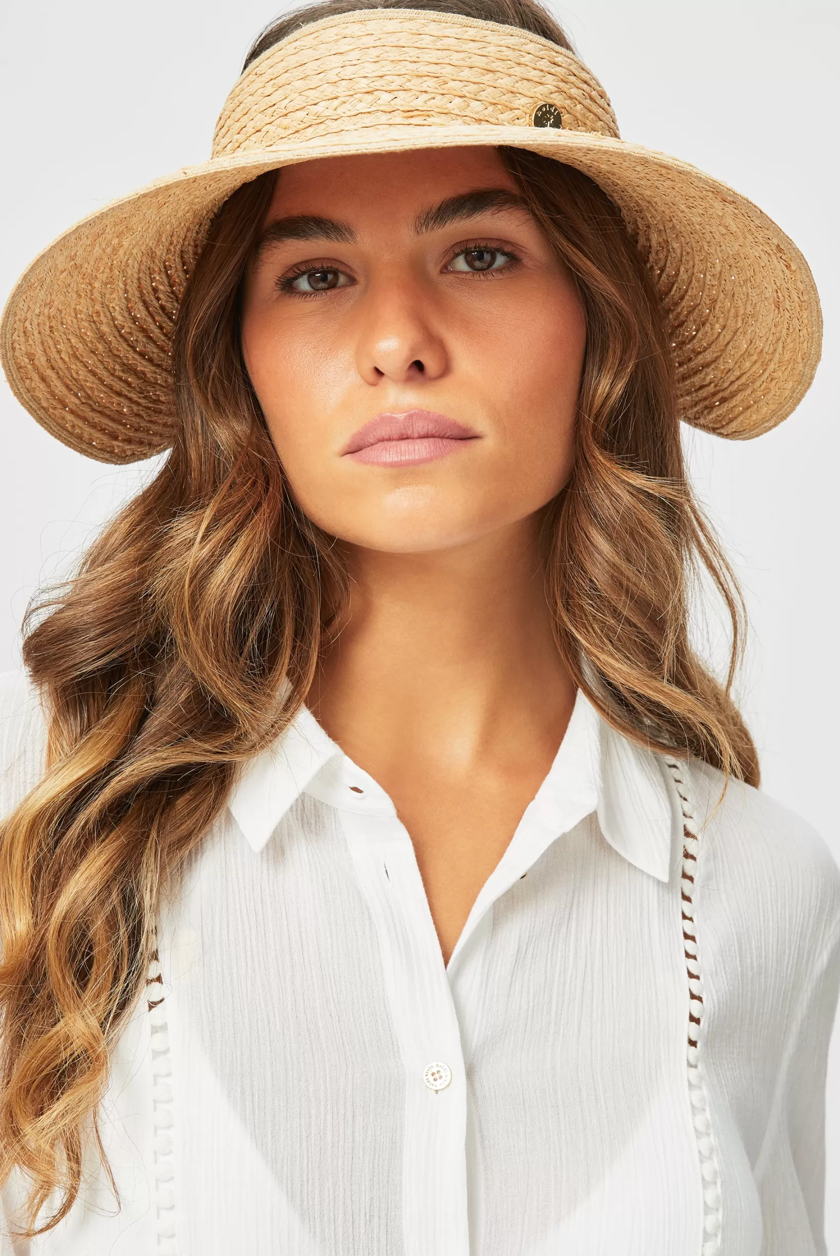 Cape Elizabeth Raffia Visor^Heidi Klein Shop