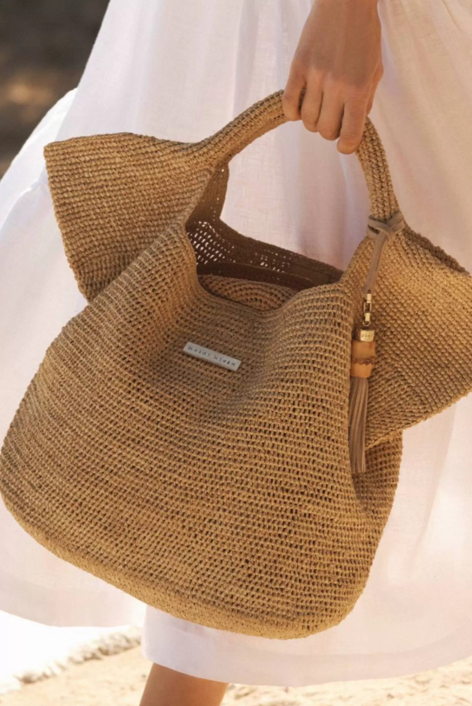 Grace Bay Medium Raffia Bucket Bag^Heidi Klein Store