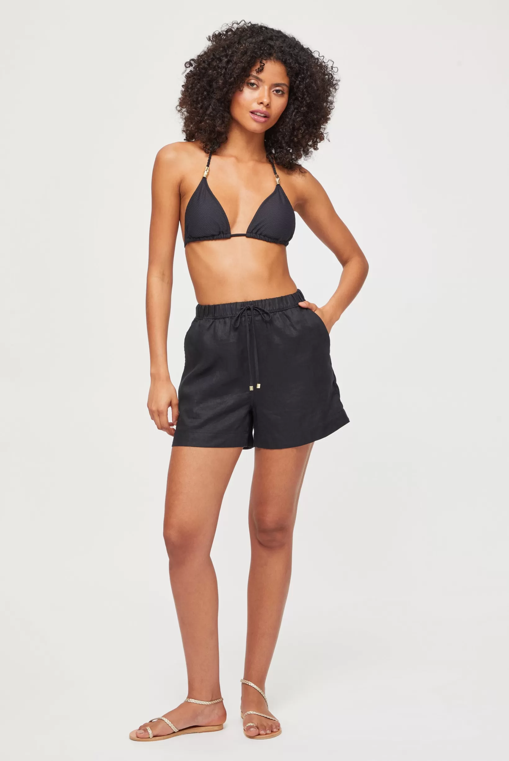 La Bocana Linen Drawstring Shorts^Heidi Klein Cheap