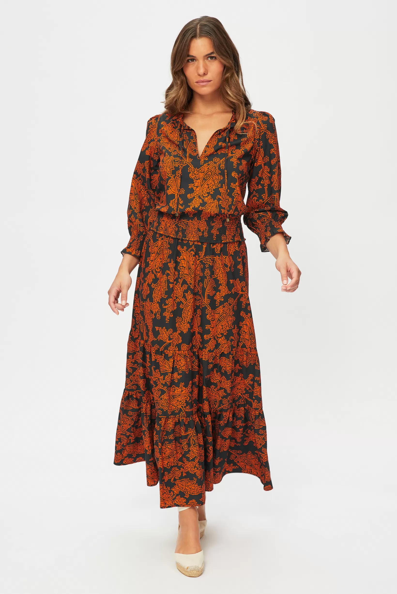 La Peñita Smocked Waist Maxi Dress^Heidi Klein Online