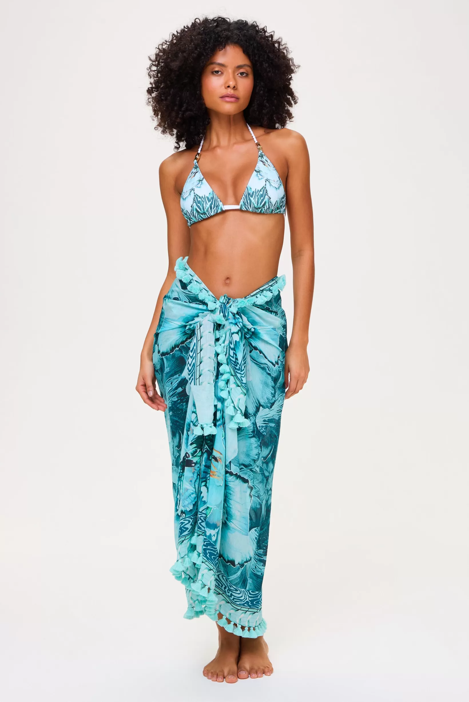 Liana Tassel Trim Sarong^Heidi Klein Shop