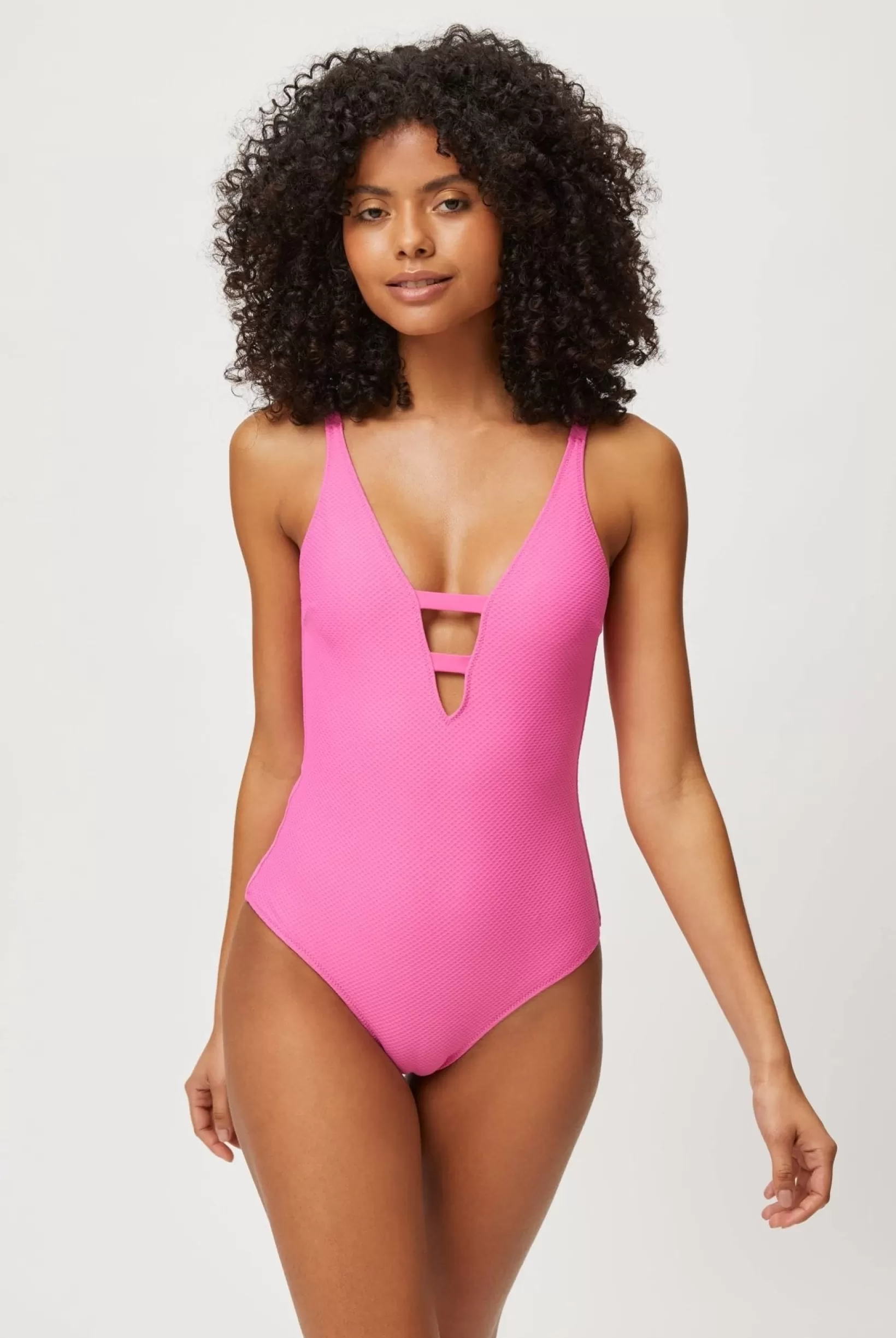 Magenta V-Neck Swimsuit^Heidi Klein Cheap