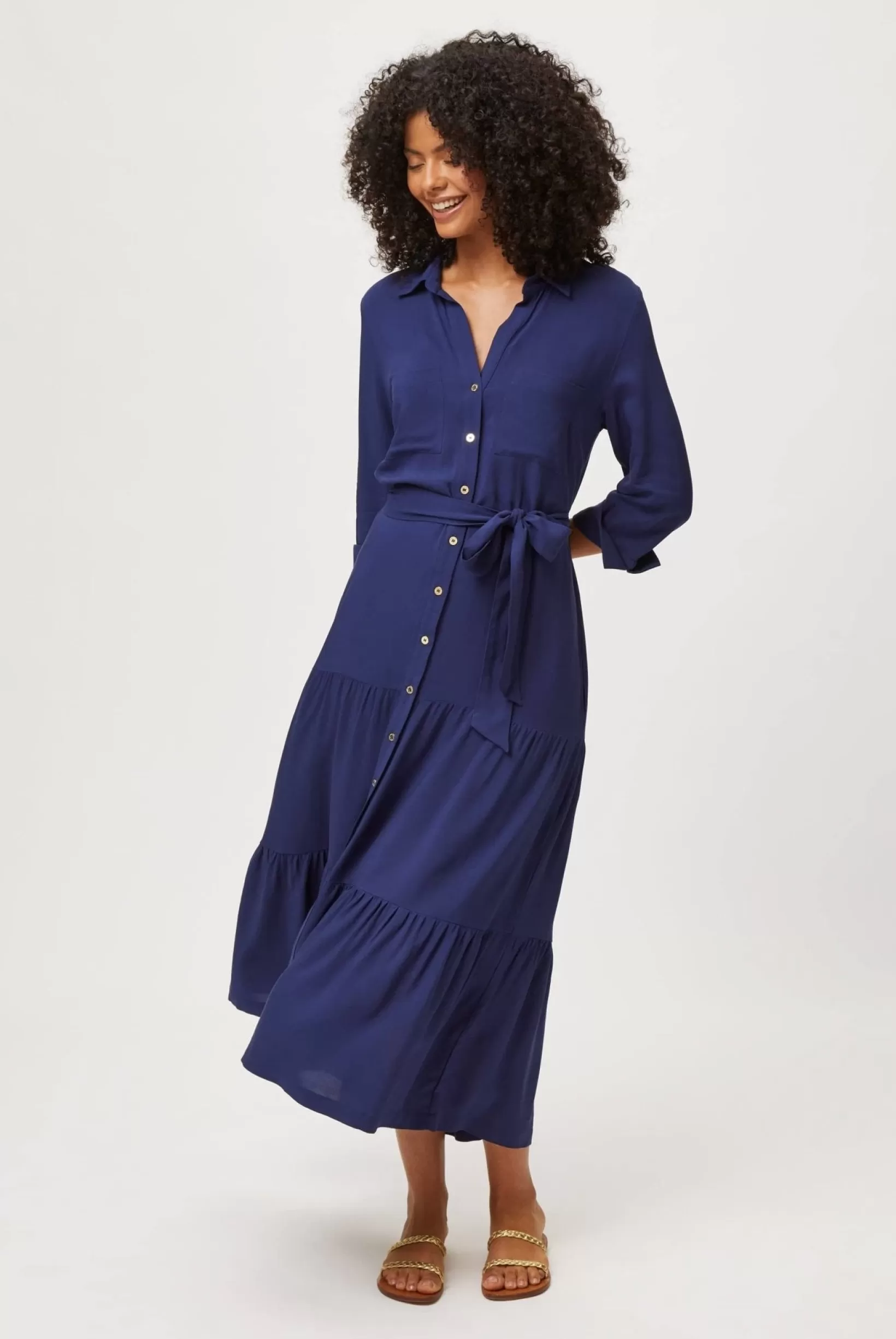 Navy Maxi Shirt Dress^Heidi Klein Hot