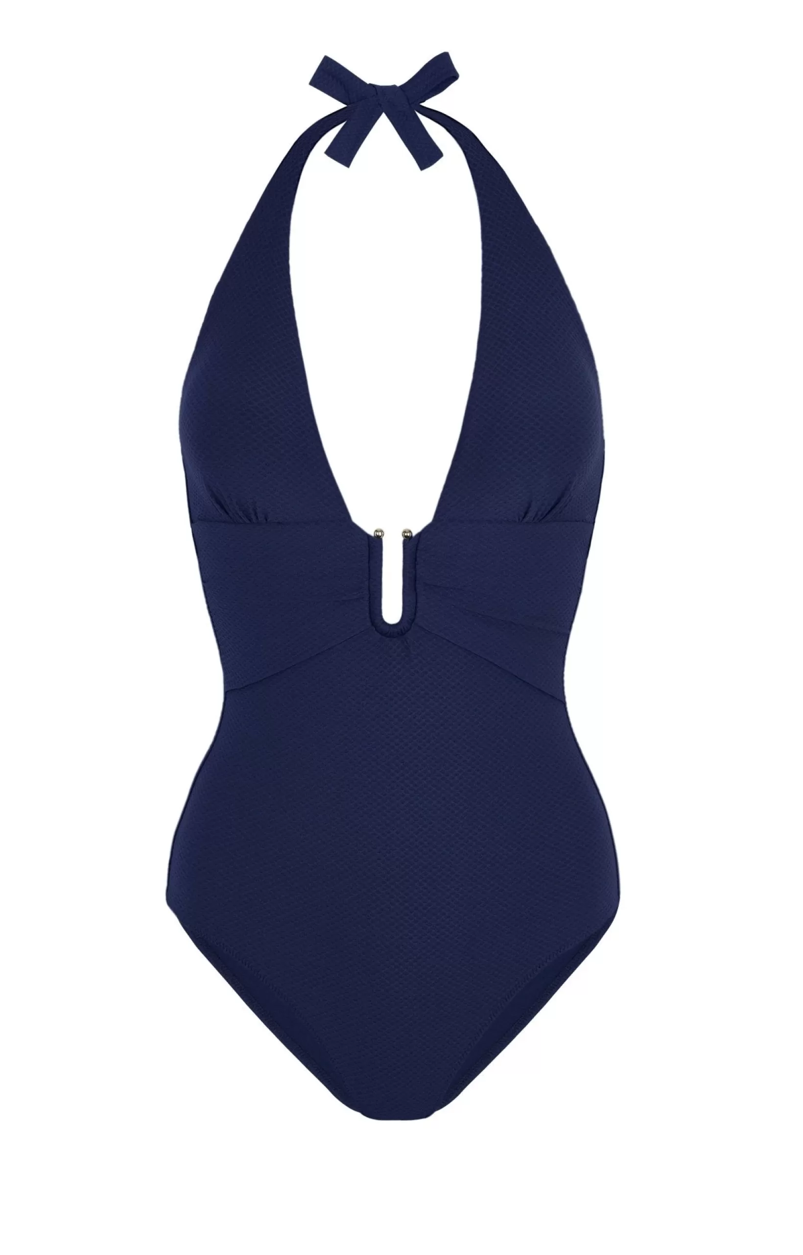 Navy U-Bar Halterneck Swimsuit^Heidi Klein Fashion