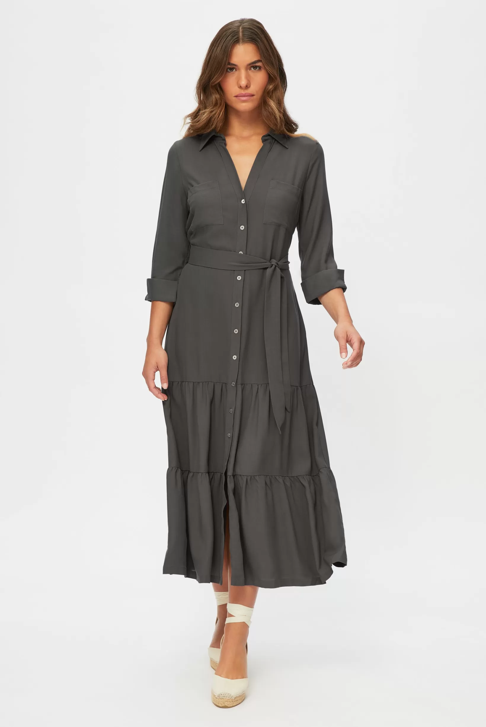 Olive Maxi Shirt Dress^Heidi Klein Best