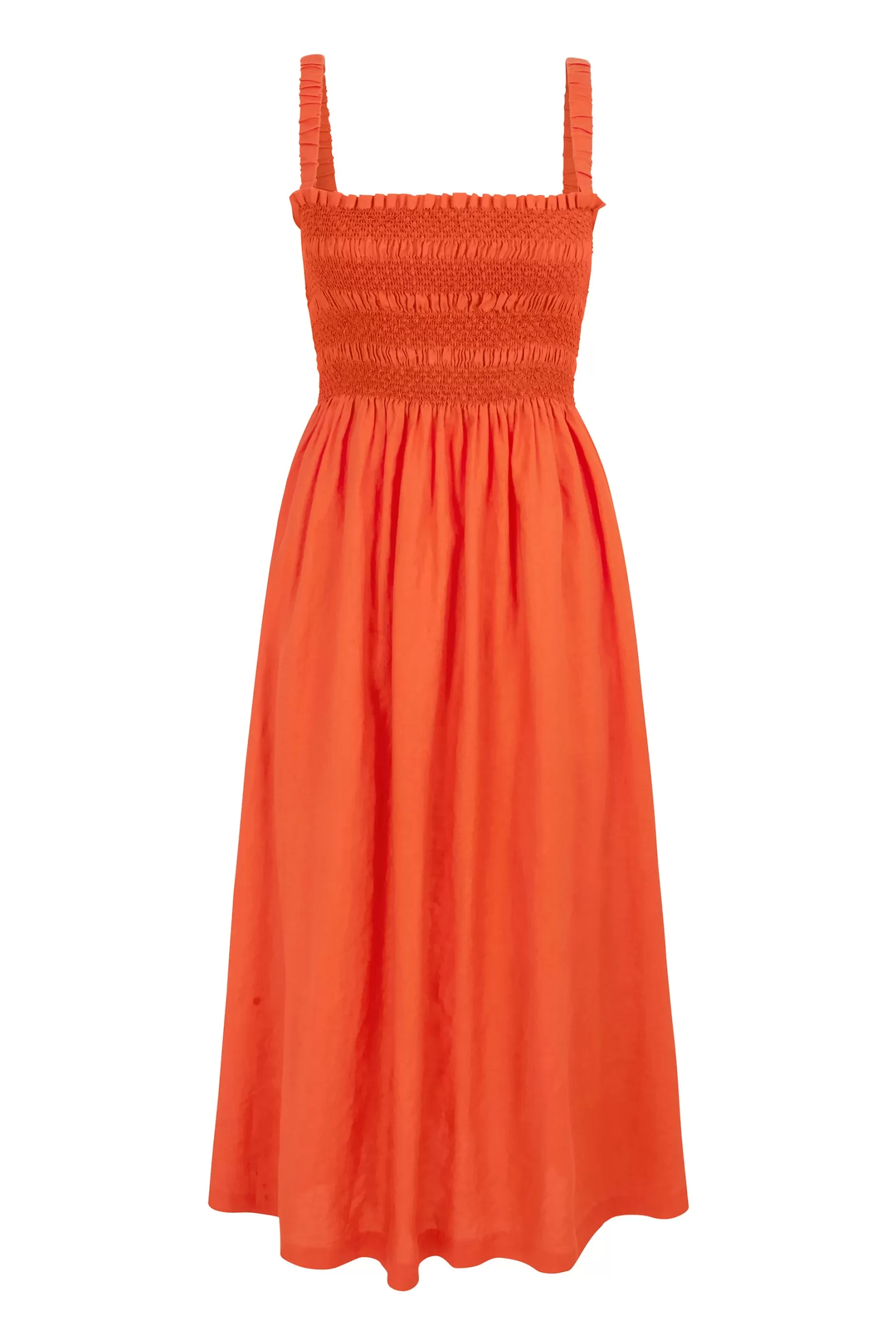San Sebastian Shirred Midi Dress^Heidi Klein Shop