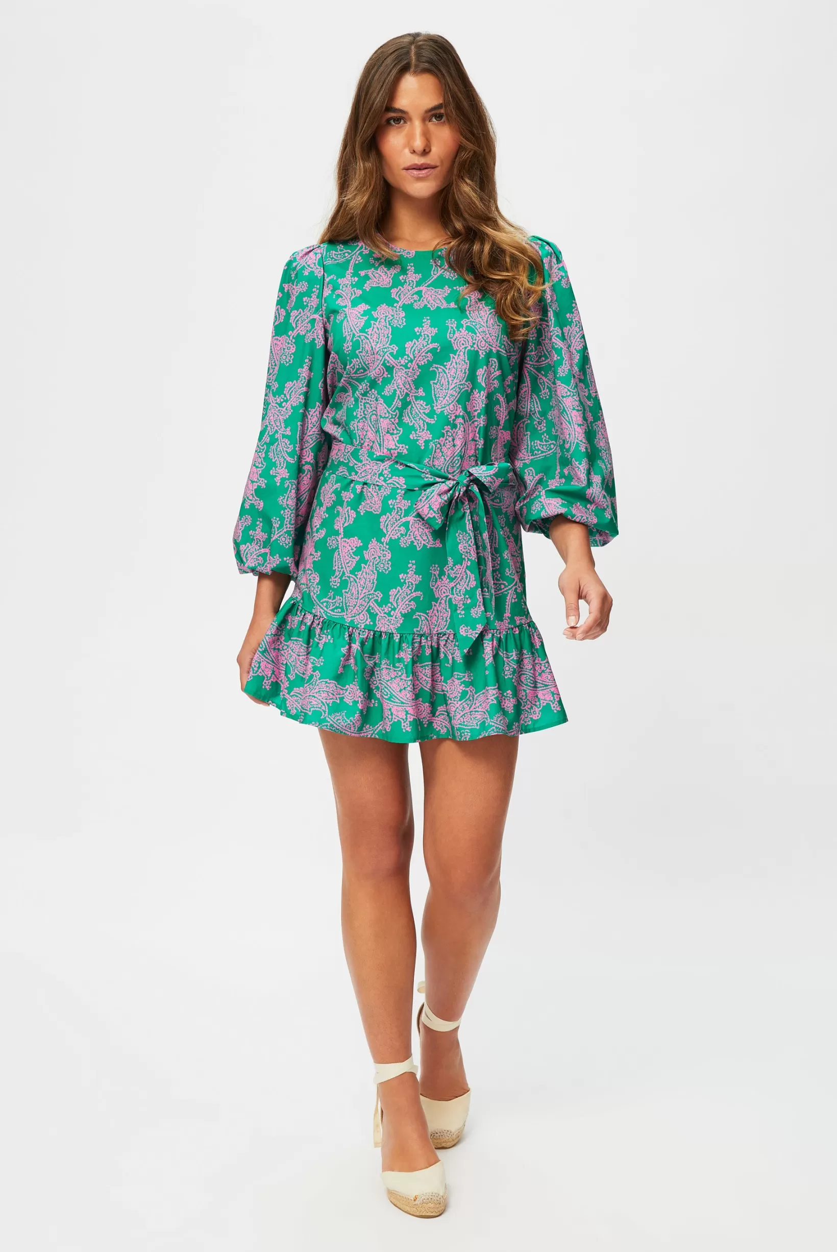 Santa Rosa Long Sleeve Mini Dress^Heidi Klein New