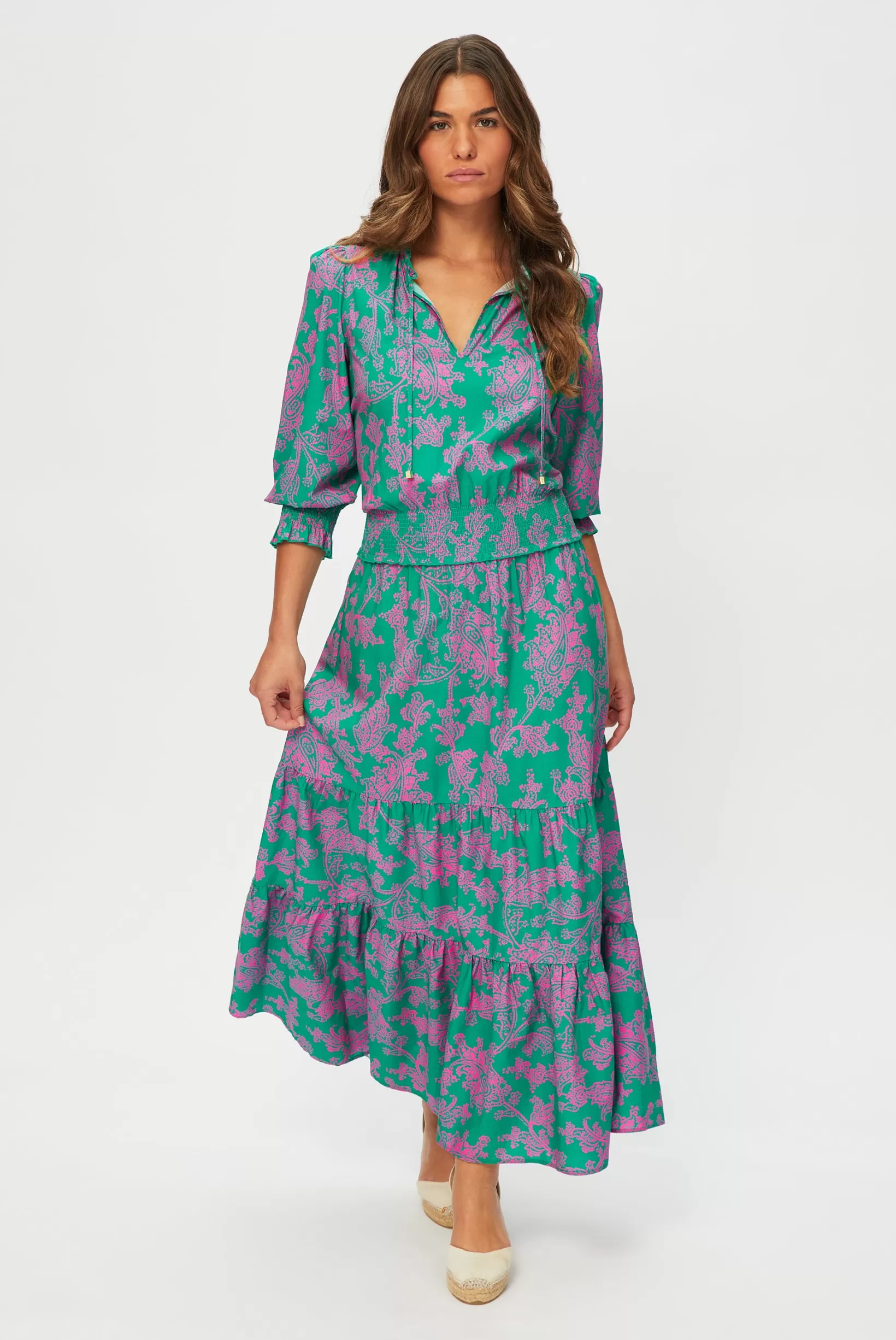 Santa Rosa Smocked Waist Maxi Dress^Heidi Klein Online