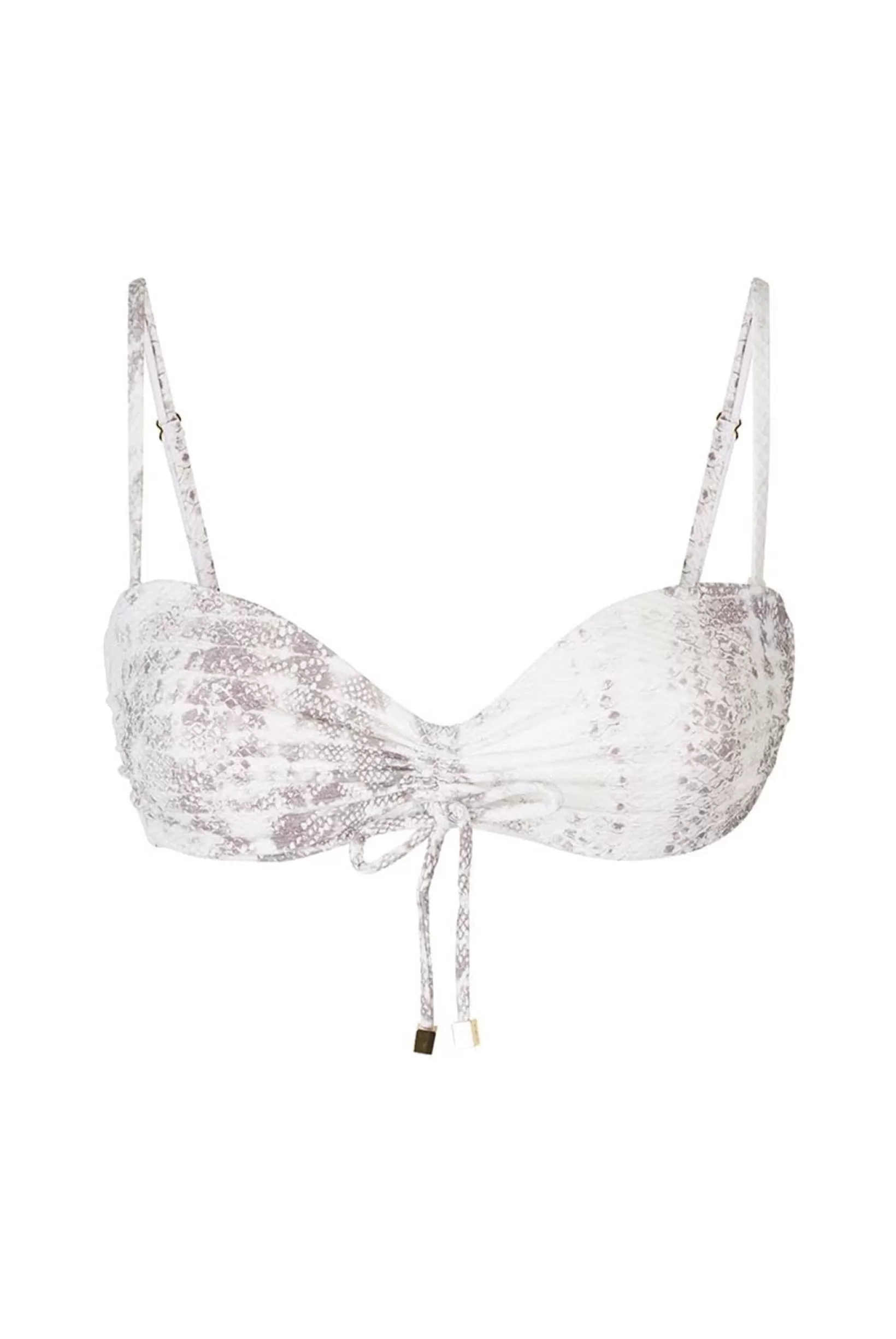 Snake Print Ruched Bandeau Top^Heidi Klein Shop