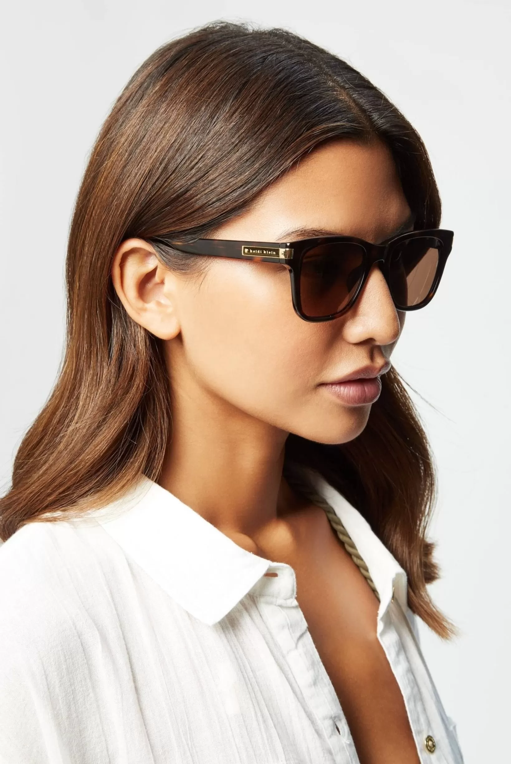 The Audrey Sunglasses In Tortoiseshell^Heidi Klein New