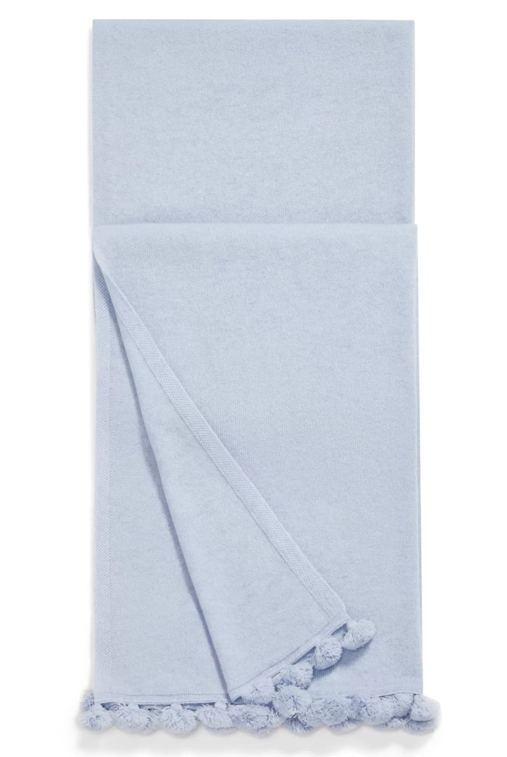 Verbier Cashmere Scarf With Tassel Trim In Blue^Heidi Klein Clearance
