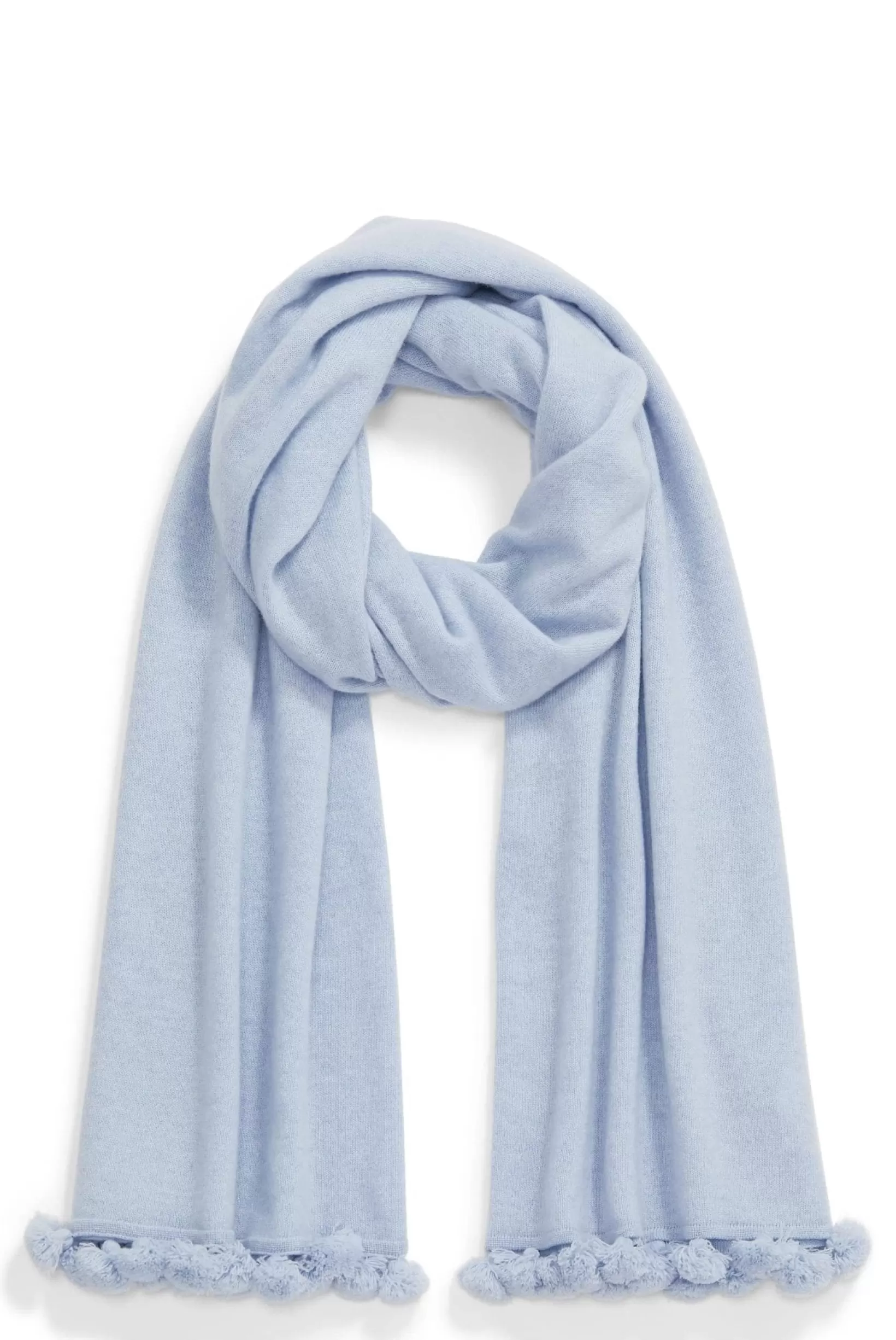 Verbier Cashmere Scarf With Tassel Trim In Blue^Heidi Klein Clearance