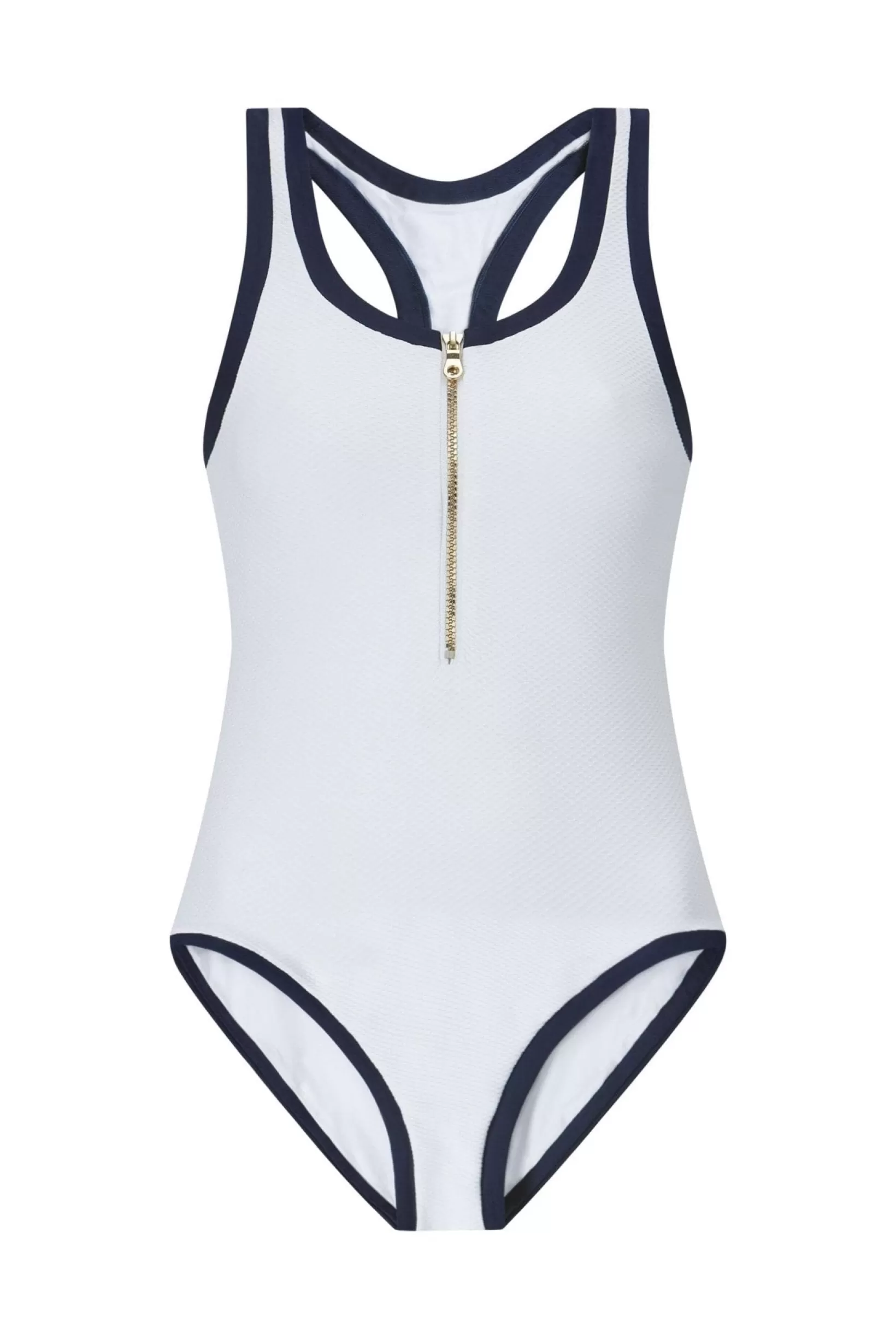 White & Navy Racerback Swimsuit^Heidi Klein Sale