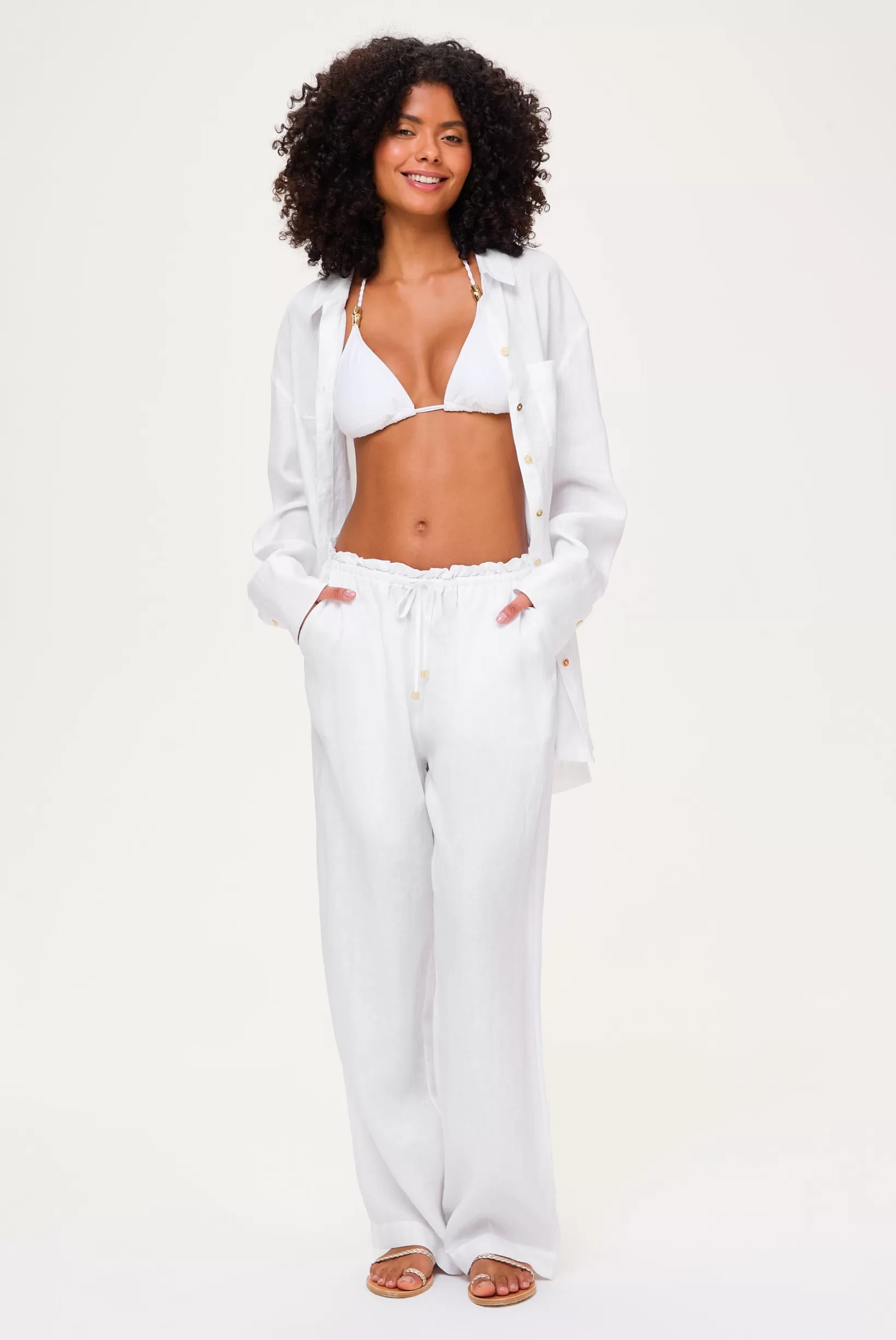 White Bay Drawstring Trouser Set^Heidi Klein Hot