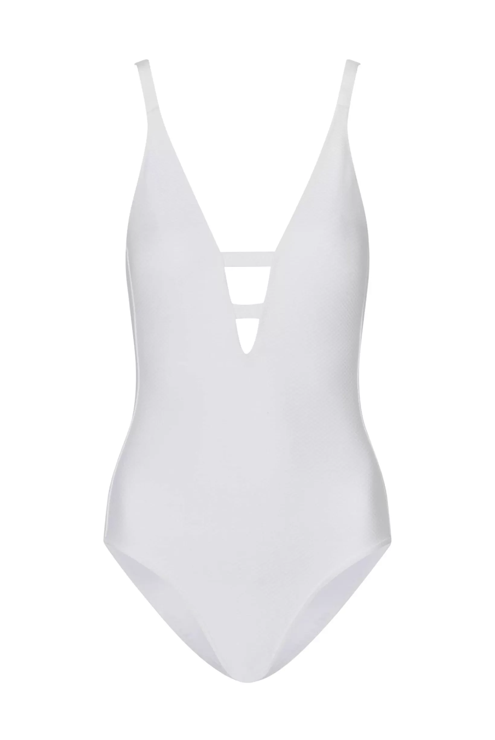 White V-Neck Swimsuit^Heidi Klein Best Sale